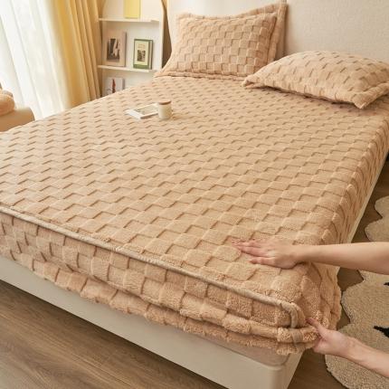 91家纺网 家纺一手货源 找家纺 （总）世纪绒品 2025新款水立方床笠高克重法莱绒牛奶绒贝贝绒珊瑚绒