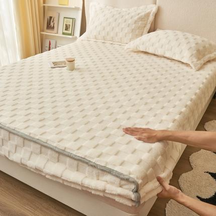 91家纺网 家纺一手货源 找家纺 （总）世纪绒品 2025新款水立方床笠高克重法莱绒牛奶绒贝贝绒珊瑚绒