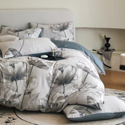 91家纺网 家纺一手货源 找家纺 凡客  2023新款针织棉磨毛绒感四件套 幕尼