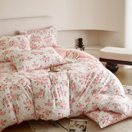 91家纺网 家纺一手货源 找家纺 （总）凡客  2023新款针织棉磨毛绒感四件套学生宿舍三件套