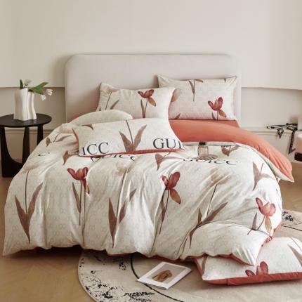 91家纺网 家纺一手货源 找家纺 （总）凡客  2023新款针织棉磨毛绒感四件套学生宿舍三件套