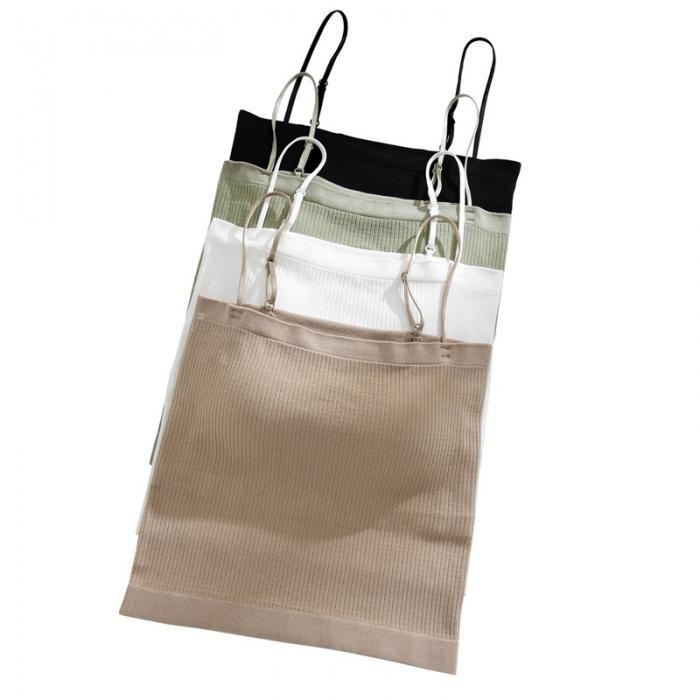 91家纺网 家纺一手货源 找家纺 【美背裹胸】日系无印美背内衣女文胸良品无钢圈胸垫抹胸打底内搭背心吊带