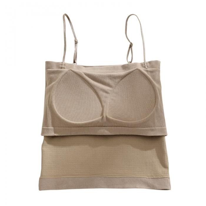 91家纺网 家纺一手货源 找家纺 【美背裹胸】日系无印美背内衣女文胸良品无钢圈胸垫抹胸打底内搭背心吊带