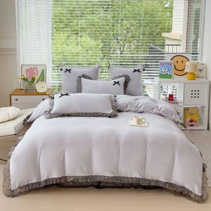 91家纺网 家纺一手货源 找家纺 （总）2025新款牛奶绒雕花四件套-KK小姐