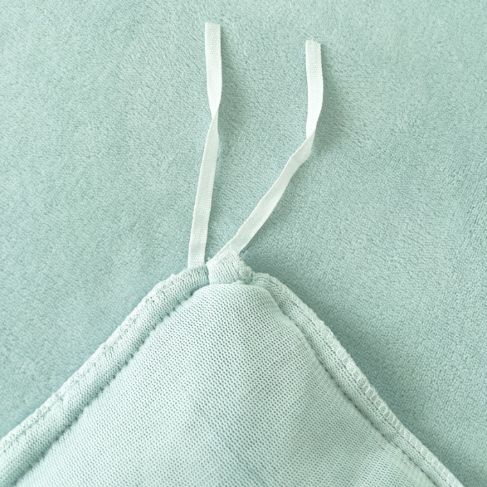 91家纺网 家纺一手货源 找家纺 2025新款牛奶绒雕花四件套-KK小姐 水绿