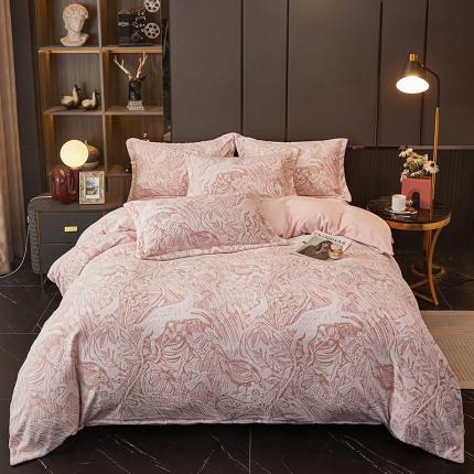 91家纺网 家纺一手货源 找家纺 （总）金纱玉纺 2023年新款母婴级雕花绒四件套