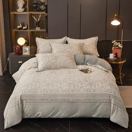 91家纺网 家纺一手货源 找家纺 （总）金纱玉纺 2023年新款母婴级雕花绒四件套