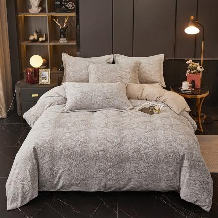 91家纺网 家纺一手货源 找家纺 （总）金纱玉纺 2023年新款母婴级雕花绒四件套