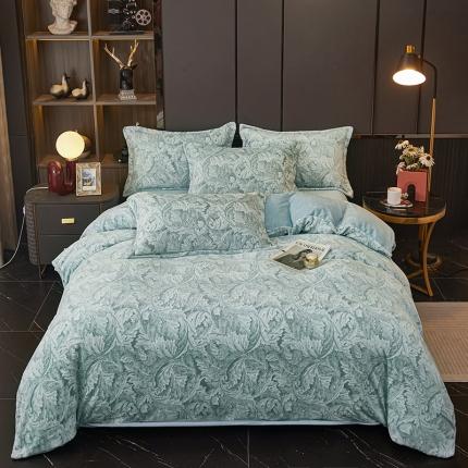 91家纺网 家纺一手货源 找家纺 （总）金纱玉纺 2023年新款母婴级雕花绒四件套