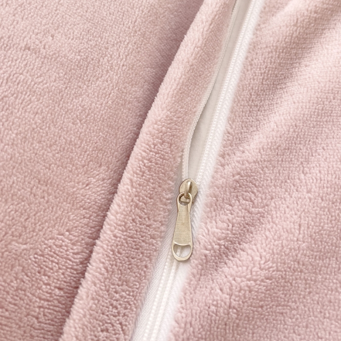 91家纺网 家纺一手货源 找家纺 2025新款牛奶绒拼纱四件套-洛可可 粉紫