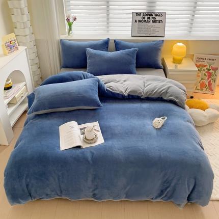 91家纺网 家纺一手货源 找家纺 （总）2023新款高克重舒适纯色牛奶绒单被套