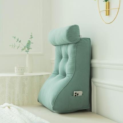 91家纺网 家纺一手货源 找家纺 一兰2023新款可调节靠枕 艾本-叶绿青中号