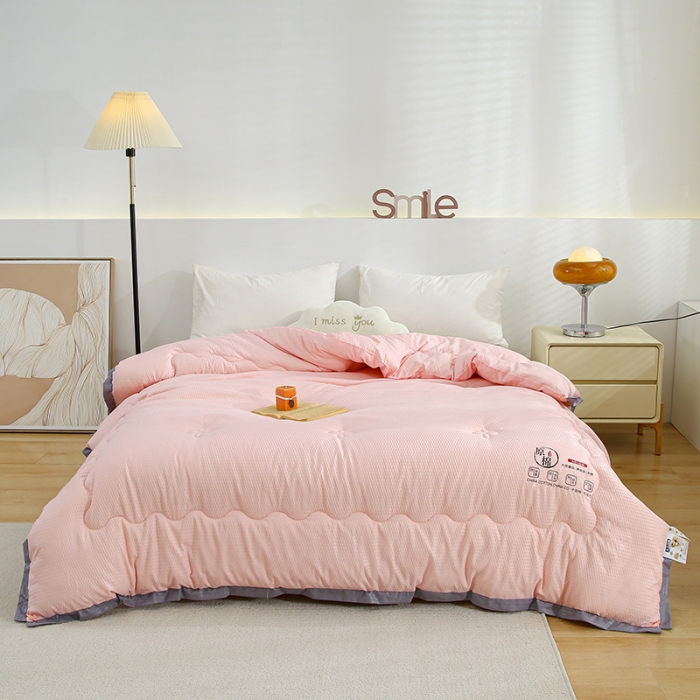 91家纺网 家纺一手货源 找家纺 （总）爱宝被业 2025新款原棉泡泡纱被被子被芯系列