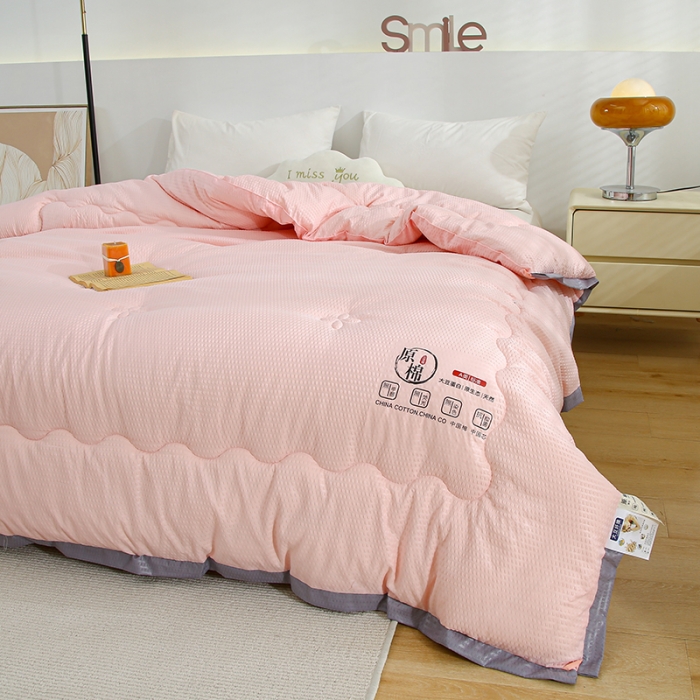 91家纺网 家纺一手货源 找家纺 （总）爱宝被业 2025新款原棉泡泡纱被被子被芯系列