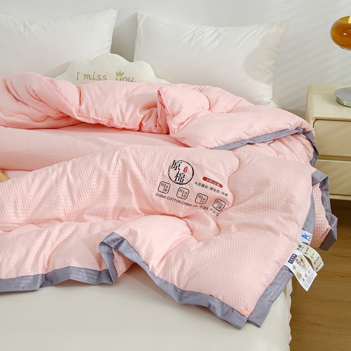 91家纺网 家纺一手货源 找家纺 （总）爱宝被业 2025新款原棉泡泡纱被被子被芯系列