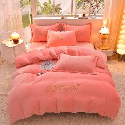 91家纺网 家纺一手货源 找家纺 （总）简爱家纺2025新款保暖MISS款法莱绒刺绣四件套