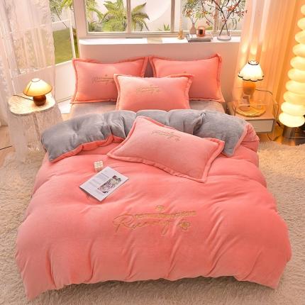 91家纺网 家纺一手货源 找家纺 （总）简爱家纺2025新款保暖MISS款法莱绒刺绣四件套