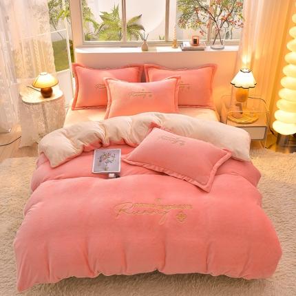 91家纺网 家纺一手货源 找家纺 （总）简爱家纺2025新款保暖MISS款法莱绒刺绣四件套