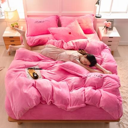 91家纺网 家纺一手货源 找家纺 （总）简爱家纺2025新款保暖MISS款法莱绒刺绣四件套