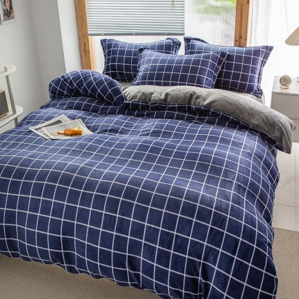 91家纺网 家纺一手货源 找家纺 宅部落2023新款牛奶绒四件套法莱绒三件套