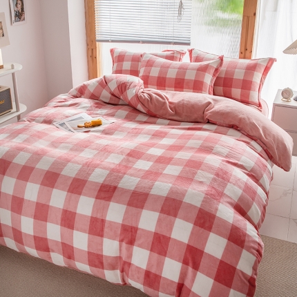 91家纺网 家纺一手货源 找家纺 宅部落2023新款牛奶绒四件套法莱绒三件套