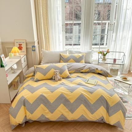 91家纺网 家纺一手货源 找家纺 (总)清雅福 2023春夏新品全棉13372印花系列单品被套