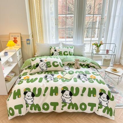 91家纺网 家纺一手货源 找家纺 (总)清雅福 2023春夏新品全棉13372印花系列单品被套