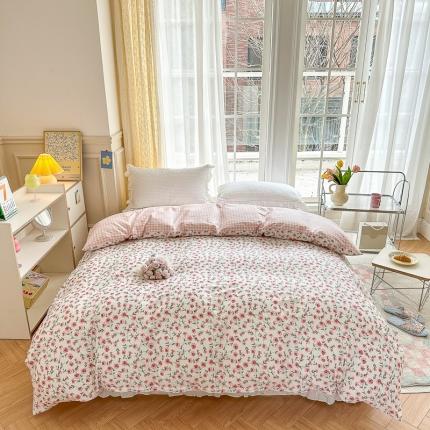 91家纺网 家纺一手货源 找家纺 (总)清雅福 2023春夏新品全棉13372印花系列单品被套