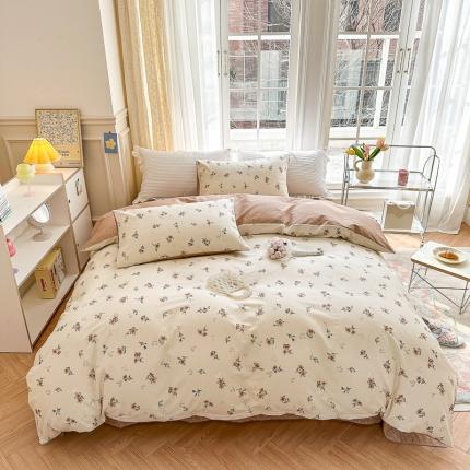 91家纺网 家纺一手货源 找家纺 (总)清雅福 2023春夏新品全棉13372印花系列单品被套