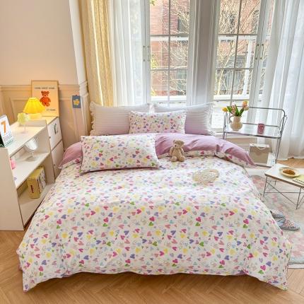 91家纺网 家纺一手货源 找家纺 (总)清雅福 2023春夏新品全棉13372印花系列单品被套