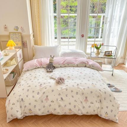 91家纺网 家纺一手货源 找家纺 (总)清雅福 2023春夏新品全棉13372印花系列单品被套