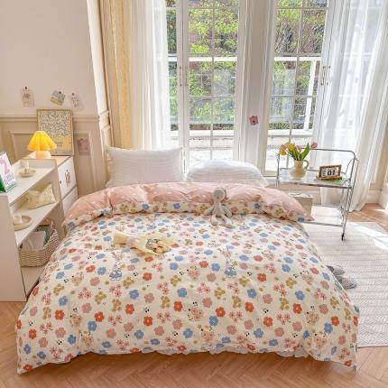 91家纺网 家纺一手货源 找家纺 (总)清雅福 2023春夏新品全棉13372印花系列单品被套