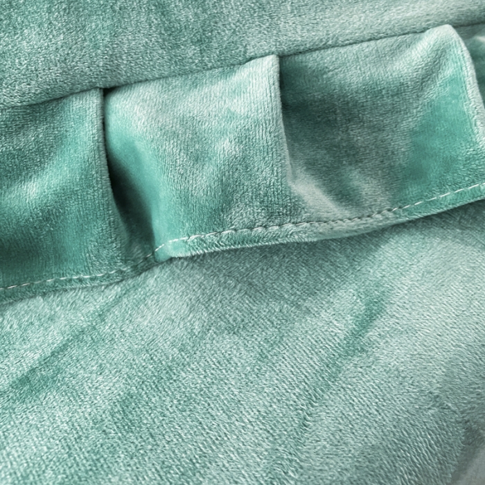 91家纺网 家纺一手货源 找家纺 金米诺 2024新款婴儿绒韩版床单绣花四件套 翡翠绿