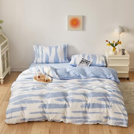 91家纺网 家纺一手货源 找家纺 怡家居 2023新款秋冬棉加豆豆绒印花四件套 拾梦