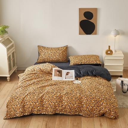 （总）怡家居 2023新款秋冬棉加豆豆绒印花四件套