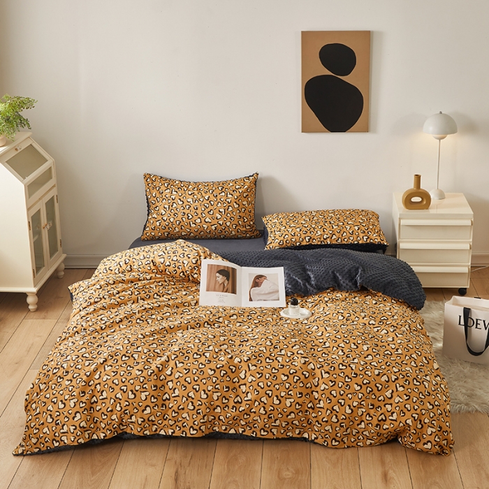 91家纺网 家纺一手货源 找家纺 （总）怡家居 2023新款秋冬棉加豆豆绒印花四件套