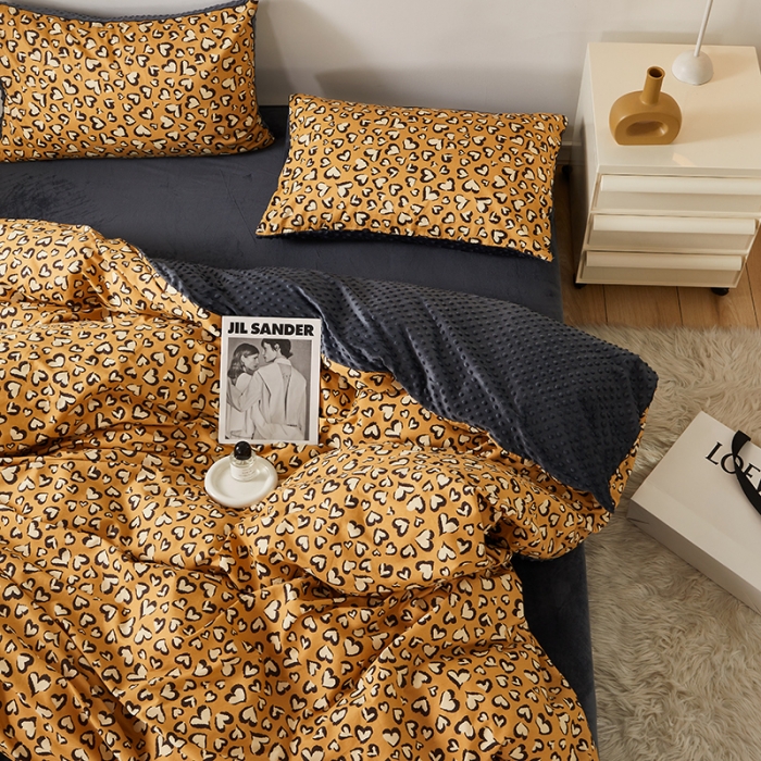 91家纺网 家纺一手货源 找家纺 （总）怡家居 2023新款秋冬棉加豆豆绒印花四件套