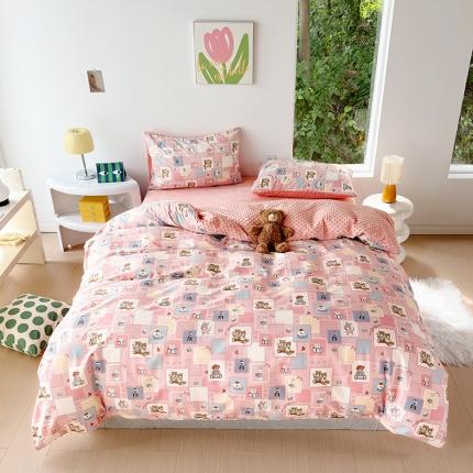 怡家居 2023新款秋冬棉加豆豆绒印花四件套 米可庄园