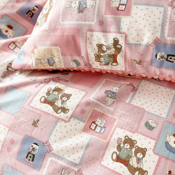 91家纺网 家纺一手货源 找家纺 怡家居 2023新款秋冬棉加豆豆绒印花四件套 米可庄园