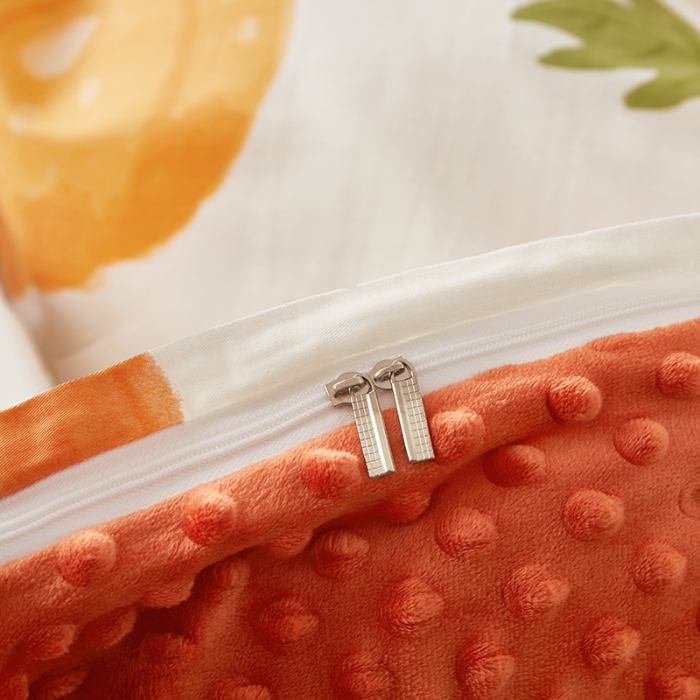 91家纺网 家纺一手货源 找家纺 怡家居 2023新款秋冬棉加豆豆绒印花四件套 南瓜兔