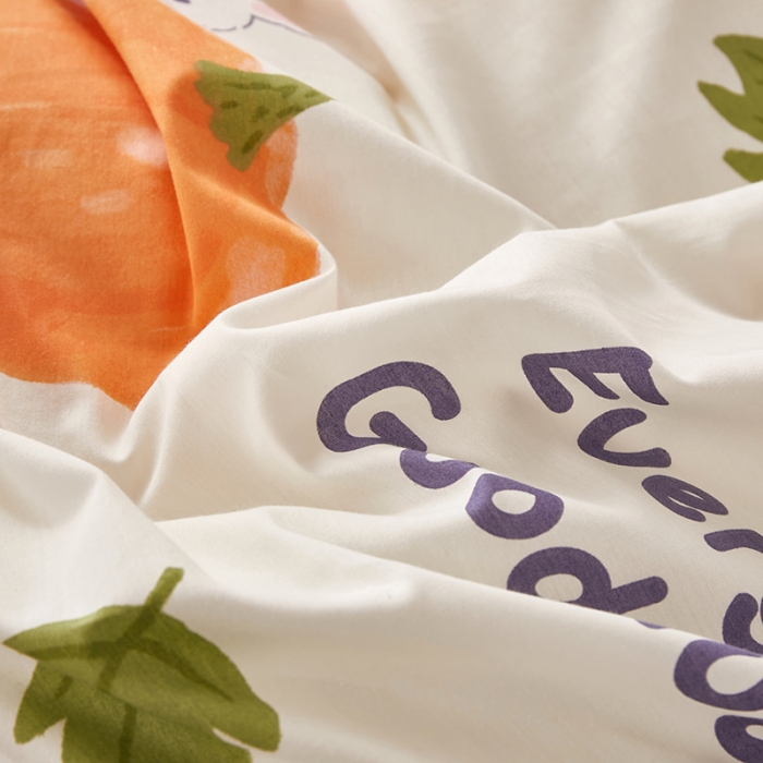 91家纺网 家纺一手货源 找家纺 怡家居 2023新款秋冬棉加豆豆绒印花四件套 南瓜兔