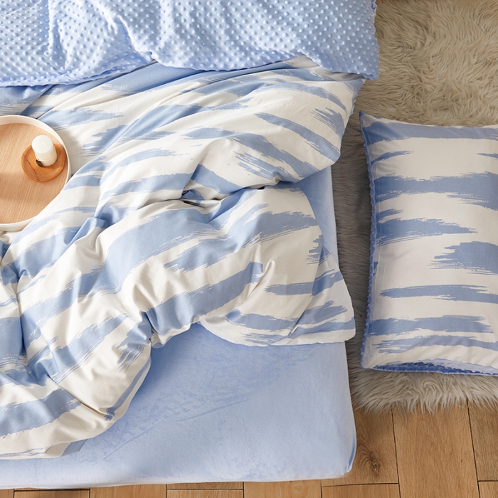 91家纺网 家纺一手货源 找家纺 怡家居 2023新款秋冬棉加豆豆绒印花四件套 拾梦