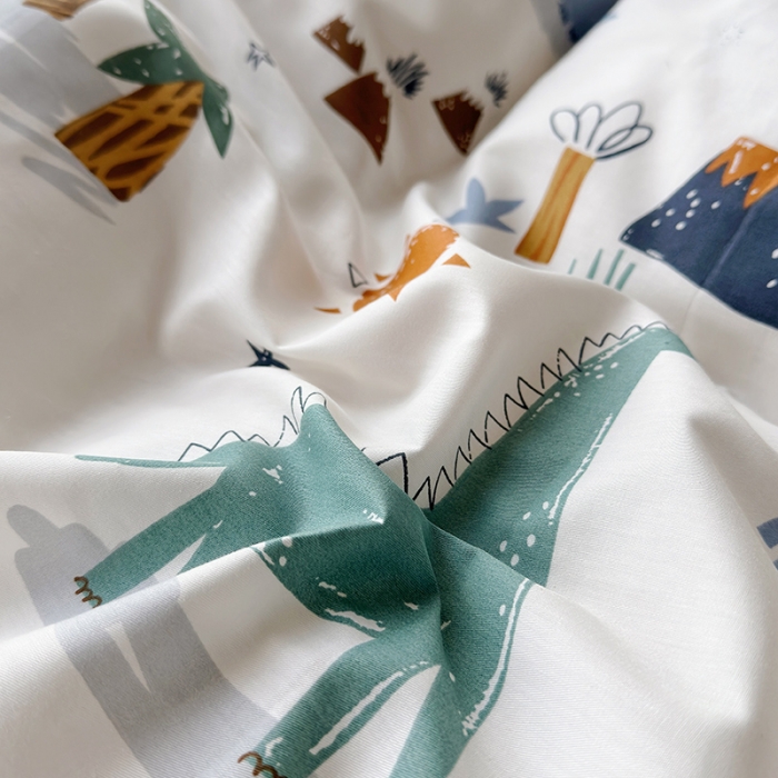 91家纺网 家纺一手货源 找家纺 怡家居 2023新款秋冬棉加豆豆绒印花四件套 小恐龙