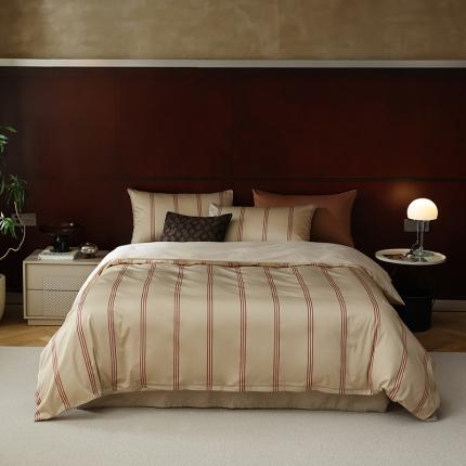 91家纺网 家纺一手货源 找家纺 寐眠 2023新款100支长绒棉全棉印花四件套 晨雾