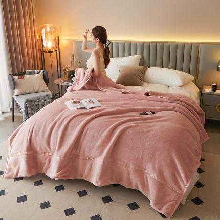 91家纺网 家纺一手货源 找家纺 （总）寐眠 2023新款纯色加厚保暖法兰绒毛毯