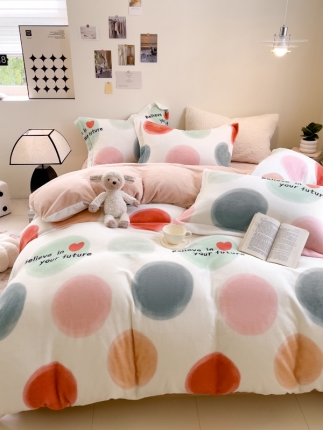 91家纺网 家纺一手货源 找家纺 （总）宅部落 2023新款高克重牛奶绒四件套