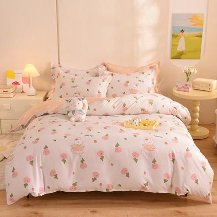 91家纺网 家纺一手货源 找家纺 总甜之梦 2025新款纯棉印花12868四件套