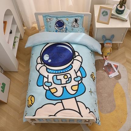 91家纺网 家纺一手货源 找家纺 （总）八零年代 2023新款大版卡通牛奶绒幼儿园三件套宝宝绒保暖套件