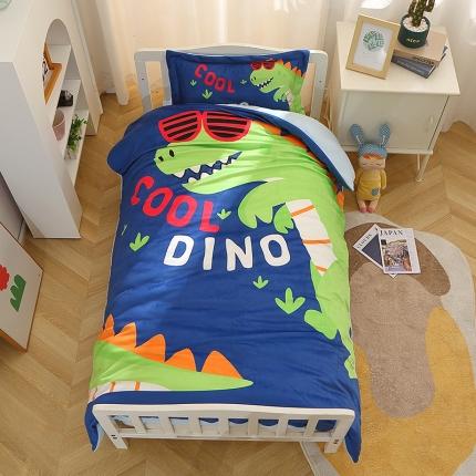 91家纺网 家纺一手货源 找家纺 （总）八零年代 2023新款大版卡通牛奶绒幼儿园三件套宝宝绒保暖套件