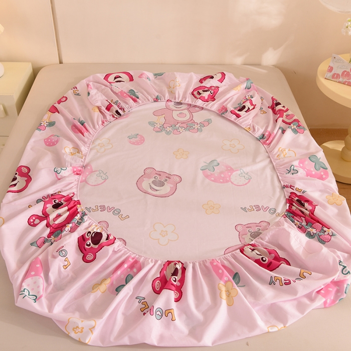 91家纺网 家纺一手货源 找家纺 甜之梦 2025新款纯棉印花12868四件套草莓熊